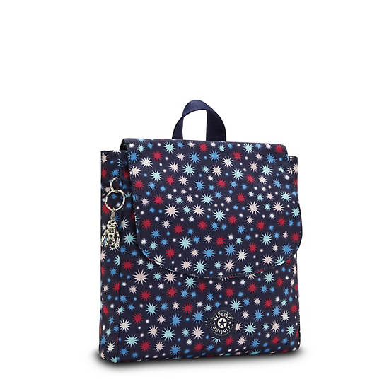 Kipling Dannie Printed Small Ryggsekk Blå | NO 1668ZU